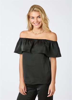 Kris Heavy sateen top Sort Neo Noir 